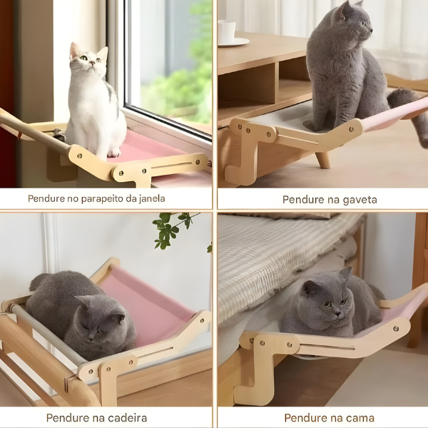 Cama Suspensa Para Gatos Com Rede - FC©