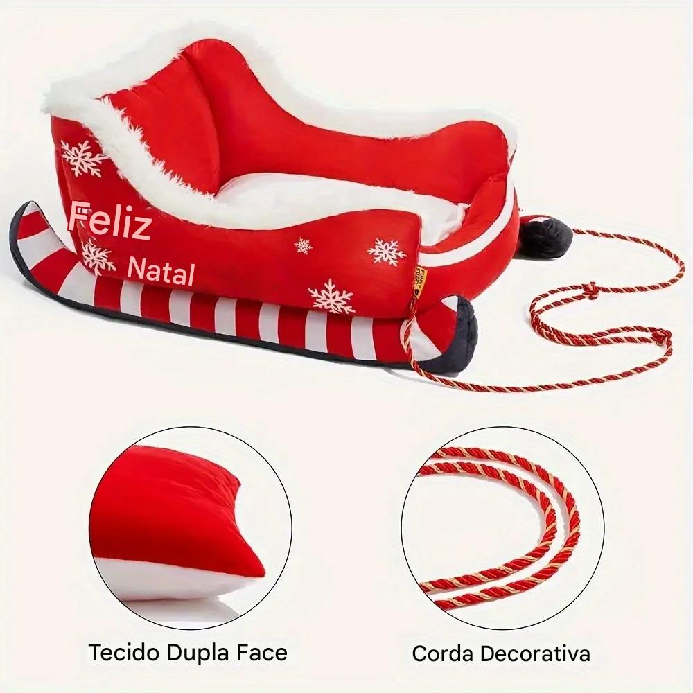 Cama Para Pet Trenó Mágico Confortável Lavável - FC©