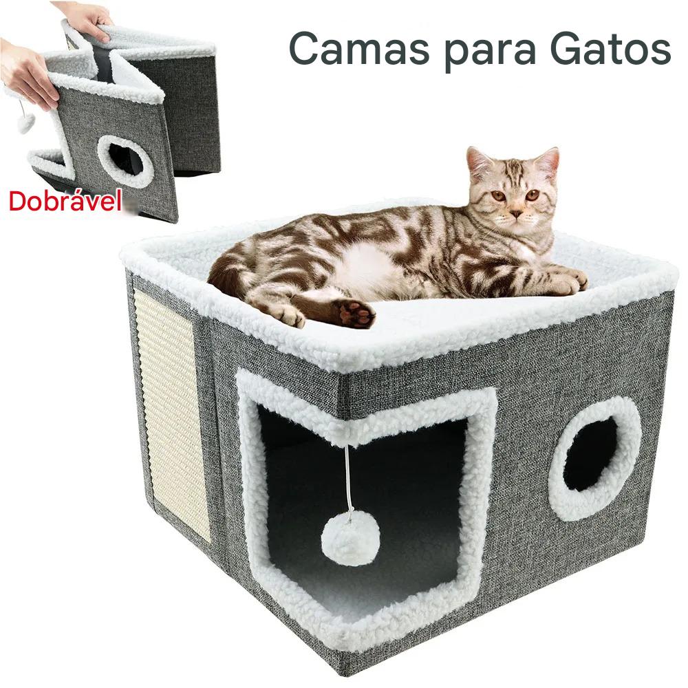 Casinha De Gato - 4 Níveis Dobrável Interna Com Arranhador - FC©
