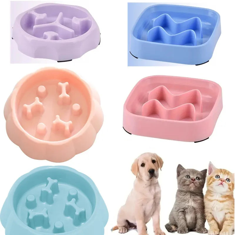 Comedouro de Plástico Lento Para Cães - Antiengasgo - FC©