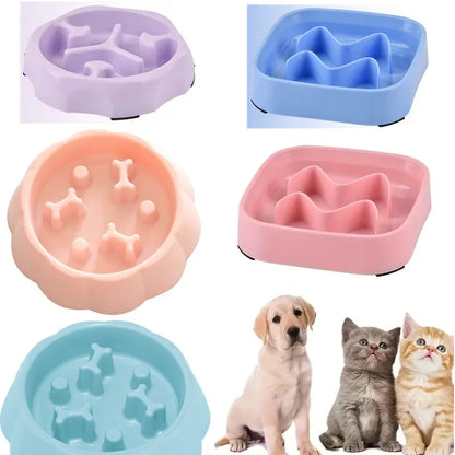 Comedouro de Plástico Lento Para Cães - Antiengasgo - FC©