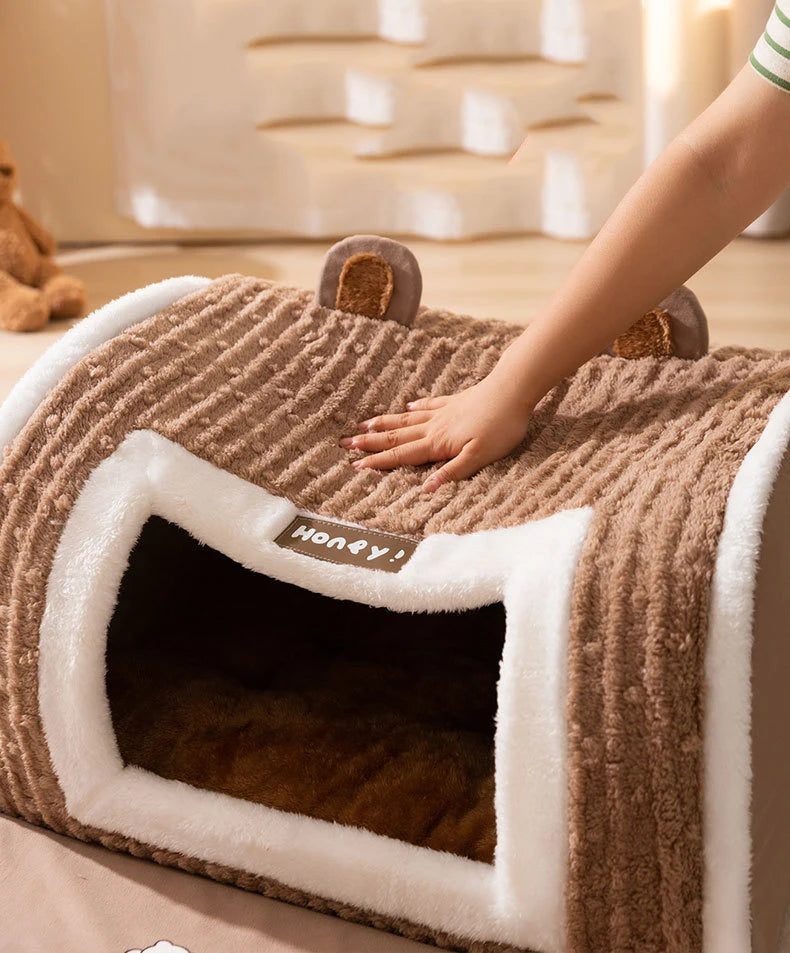 Cama Toca de Urso Dobrável Aconchegante - FC©