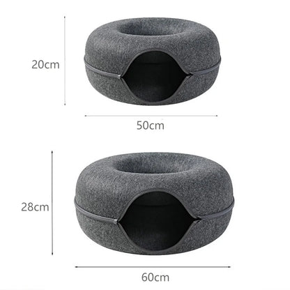 Cama Para Gatos Donut 2 em 1 Conforto e Diversão - FC©
