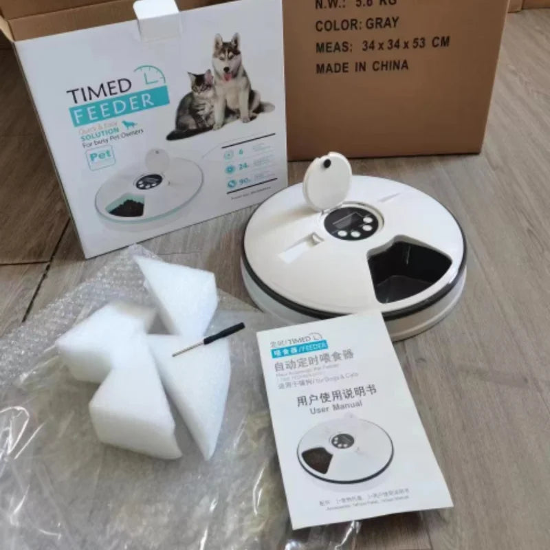 Alimentador Automático Para Cães E Gatos Com Temporizador -  FC©