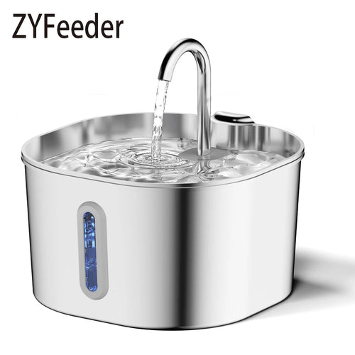 Fonte de Água Automática Inox 2.2L com Janela - FC©