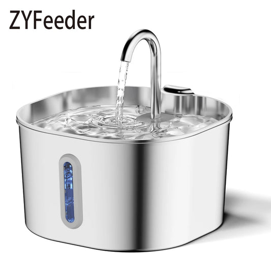 Fonte de Água Automática Inox 2.2L com Janela - FC©