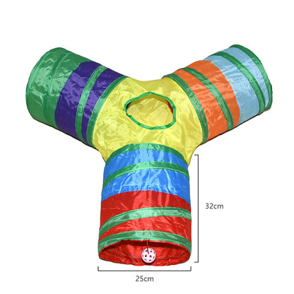 Túnel Para Gatos Dobrável - Brinquedo Interativo  - FC©