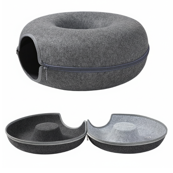 Cama Para Gatos Donut 2 em 1 Conforto e Diversão - FC©
