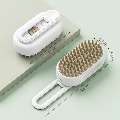 Escova Para Pets Com Vapor E Massagem 3 Em 1 - FC©