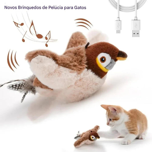 Pássaro Interativo Para Gatos USB Recarregável - FC©