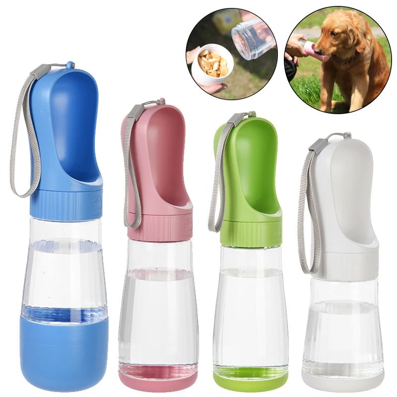Garrafa De Agua Para Pets 2 Em 1 - Comedouro Portátil - FC©