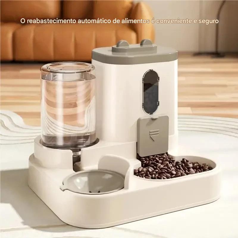 Comedouro Automático e Bebedouro 2 Em 1 DuoFeed AquaPet -  FC©