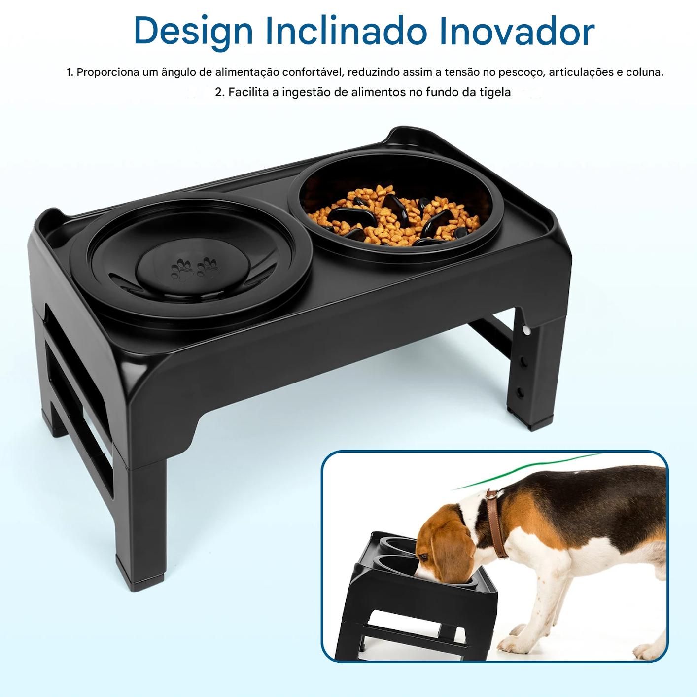 Tigela Elevada Para Cães Suporte Ergonômico -  FC©