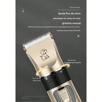 Kit Máquina Para Tosar Pets Sem Fio ProPet - FC©