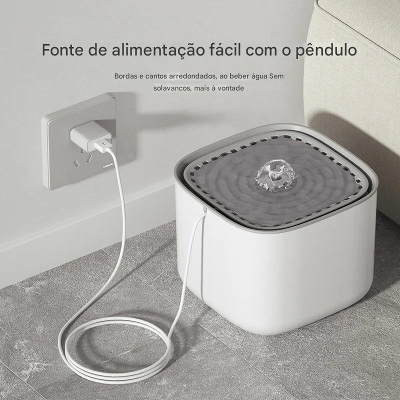 Bebedouro Automático Para Gatos 3L Silencioso Com Filtro USB -  FC©
