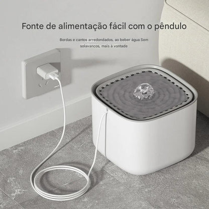 Bebedouro Automático Para Gatos 3L Silencioso Com Filtro USB -  FC©
