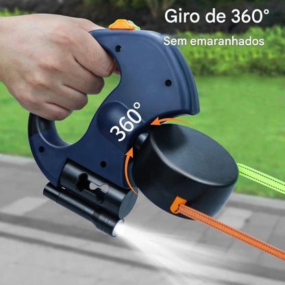 Guia Retrátil Dupla Com Luz LED Saco Para Fezes - FC©