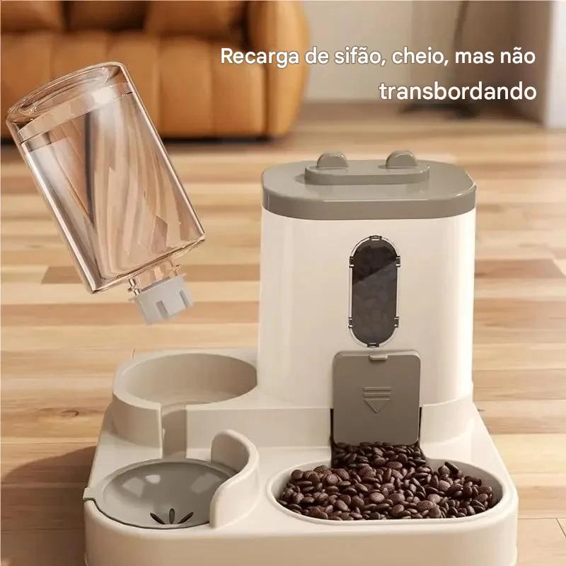 Comedouro Automático e Bebedouro 2 Em 1 DuoFeed AquaPet -  FC©
