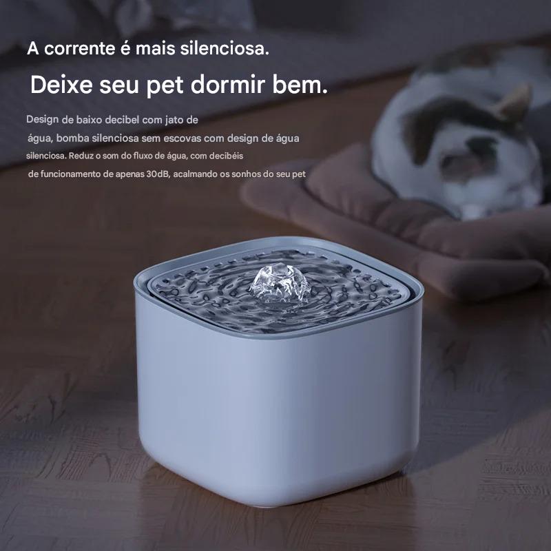 Bebedouro Automático Para Gatos 3L Silencioso Com Filtro USB -  FC©