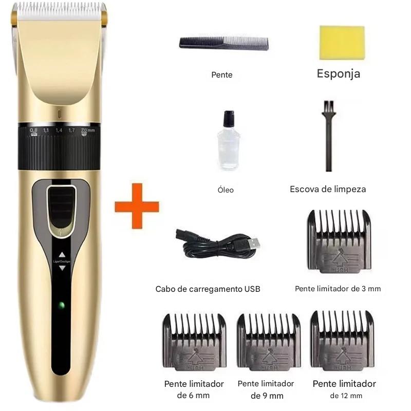 Kit Máquina Para Tosar Pets Sem Fio ProPet - FC©
