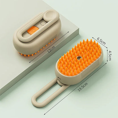Escova Para Pets Com Vapor E Massagem 3 Em 1 - FC©